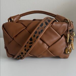 Italian Brown Woven Leather Handbag bought in Italy